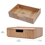 Bamboo Drawer & Brush Holder Combo
