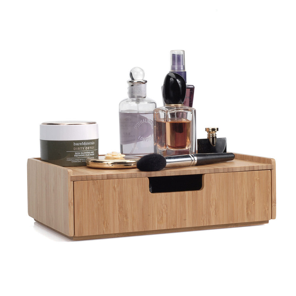 Bamboo Drawer & Brush Holder Combo