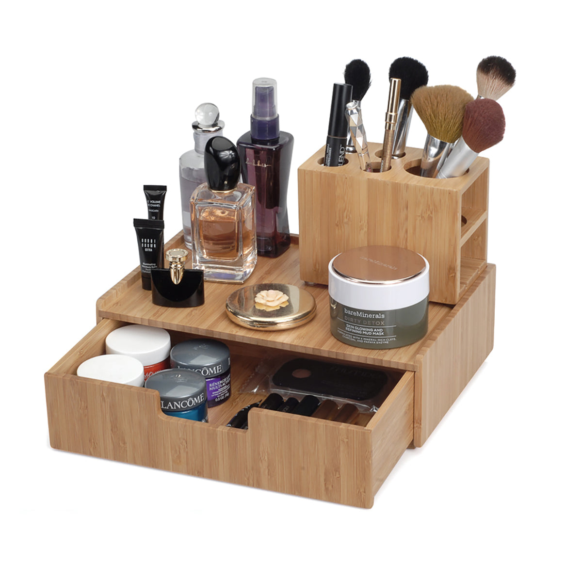 Bamboo Drawer & Brush Holder Combo