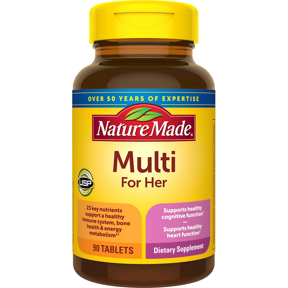 Nature Made Women’s Multivitamin Tablets, 90 Count For Daily Nutritional Support