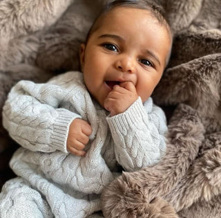 Organic Cable Knit Sweater Romper - Glamourous Grace