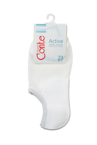 Cotton Ankle Socks Conte Active - Inserts Of Transparent Mesh - By Baano