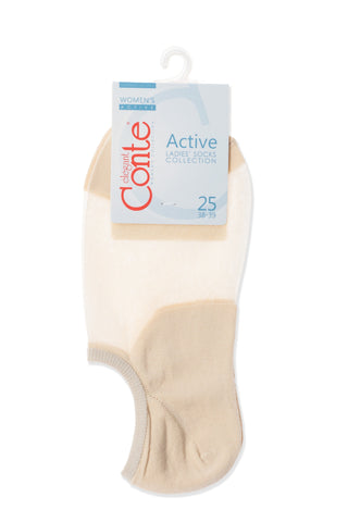 Cotton Ankle Socks Conte Active - Inserts Of Transparent Mesh - By Baano