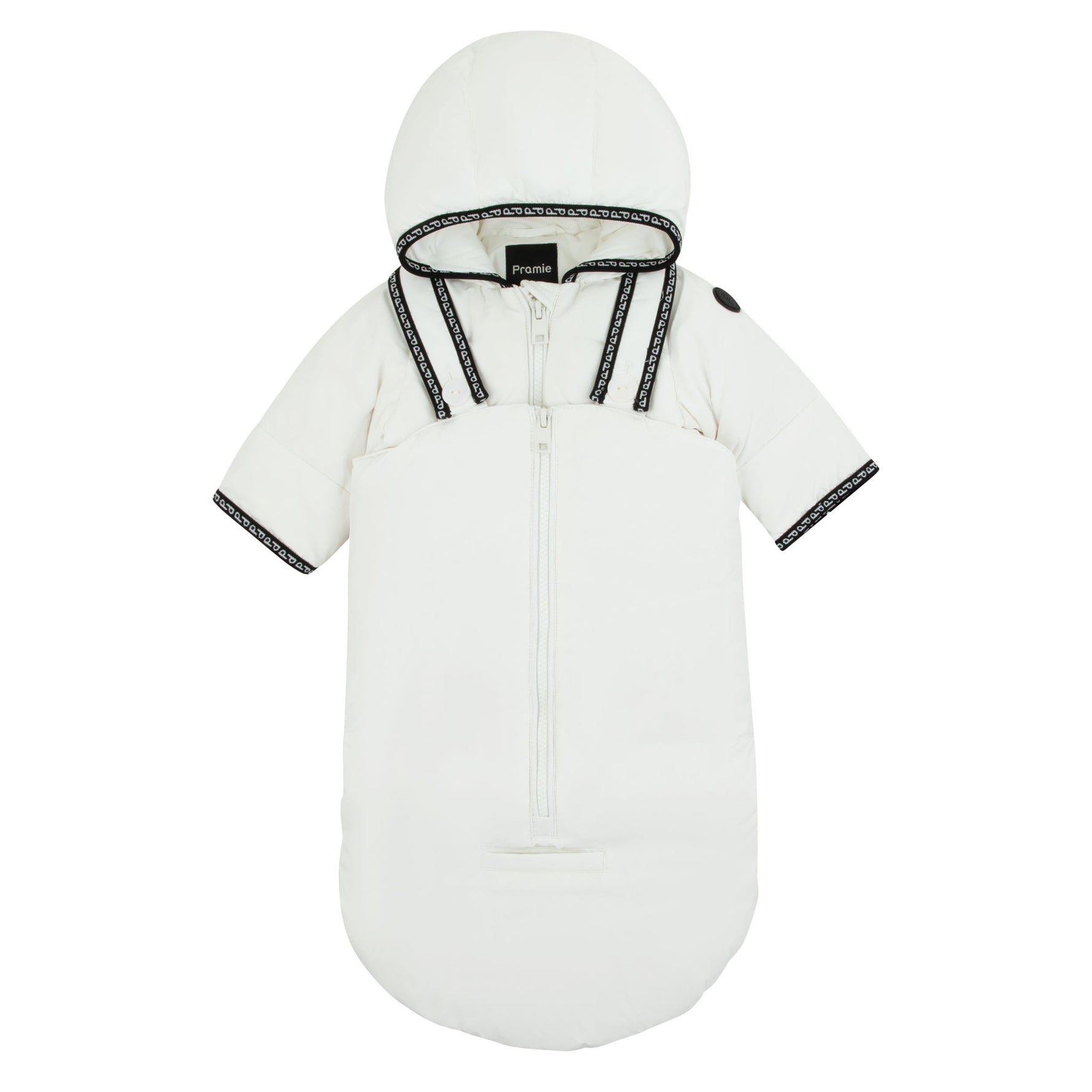 Pramie Black Binding Snowsuit | Cozy, Luxe Winterwear for Babies 3M-9M