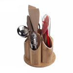Bamboo Circular Rotating Organizer