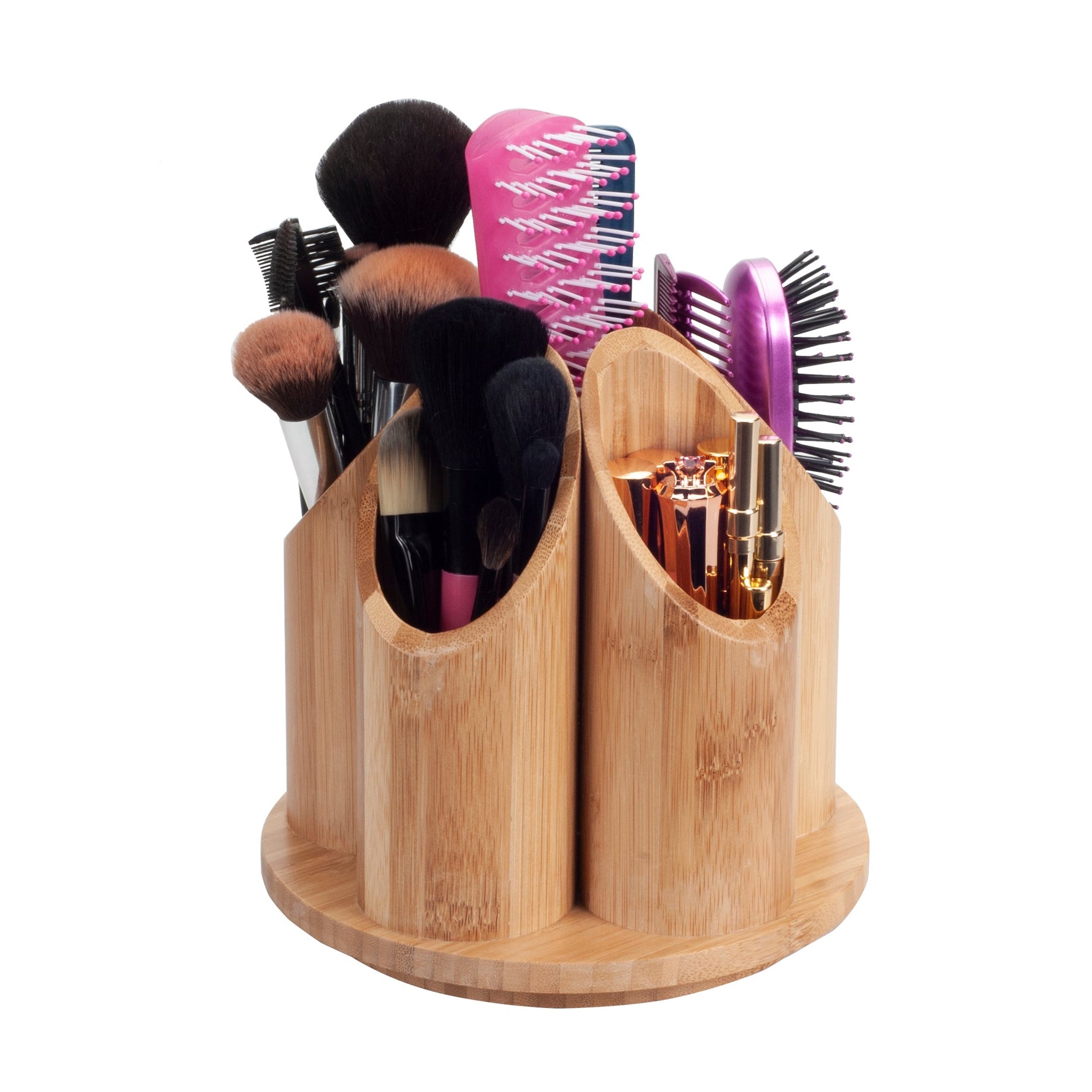 Bamboo Circular Rotating Organizer
