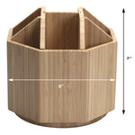 Bamboo Rotating Multi Purpose Utensil Holder (UPDATED 7 INCH MODEL)