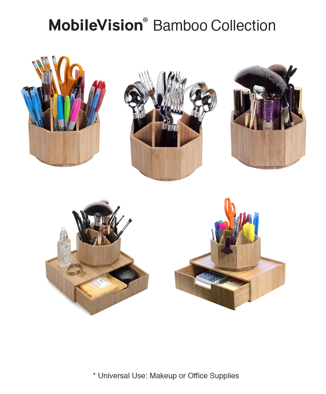 Bamboo Rotating Organizer