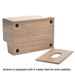 Bamboo Tissue Box Holder & Tablet Stand