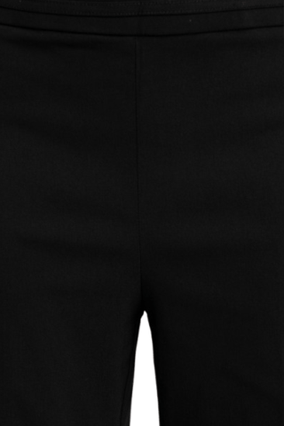 Counterparts Banded Waist Pull On Straight Cut Solid Hardware Detail Stretch Rayon Pants - Glamourous Grace