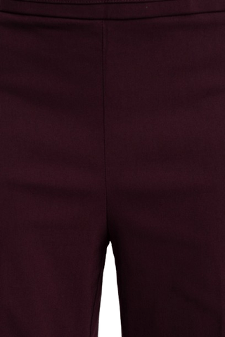 Counterparts Banded Waist Pull On Straight Cut Solid Hardware Detail Stretch Rayon Pants - Glamourous Grace