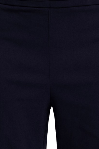 Counterparts Banded Waist Pull On Straight Cut Solid Hardware Detail Stretch Rayon Pants - Glamourous Grace