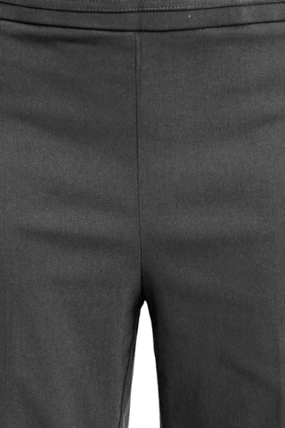 Counterparts Banded Waist Pull On Straight Cut Solid Hardware Detail Stretch Rayon Pants - Glamourous Grace