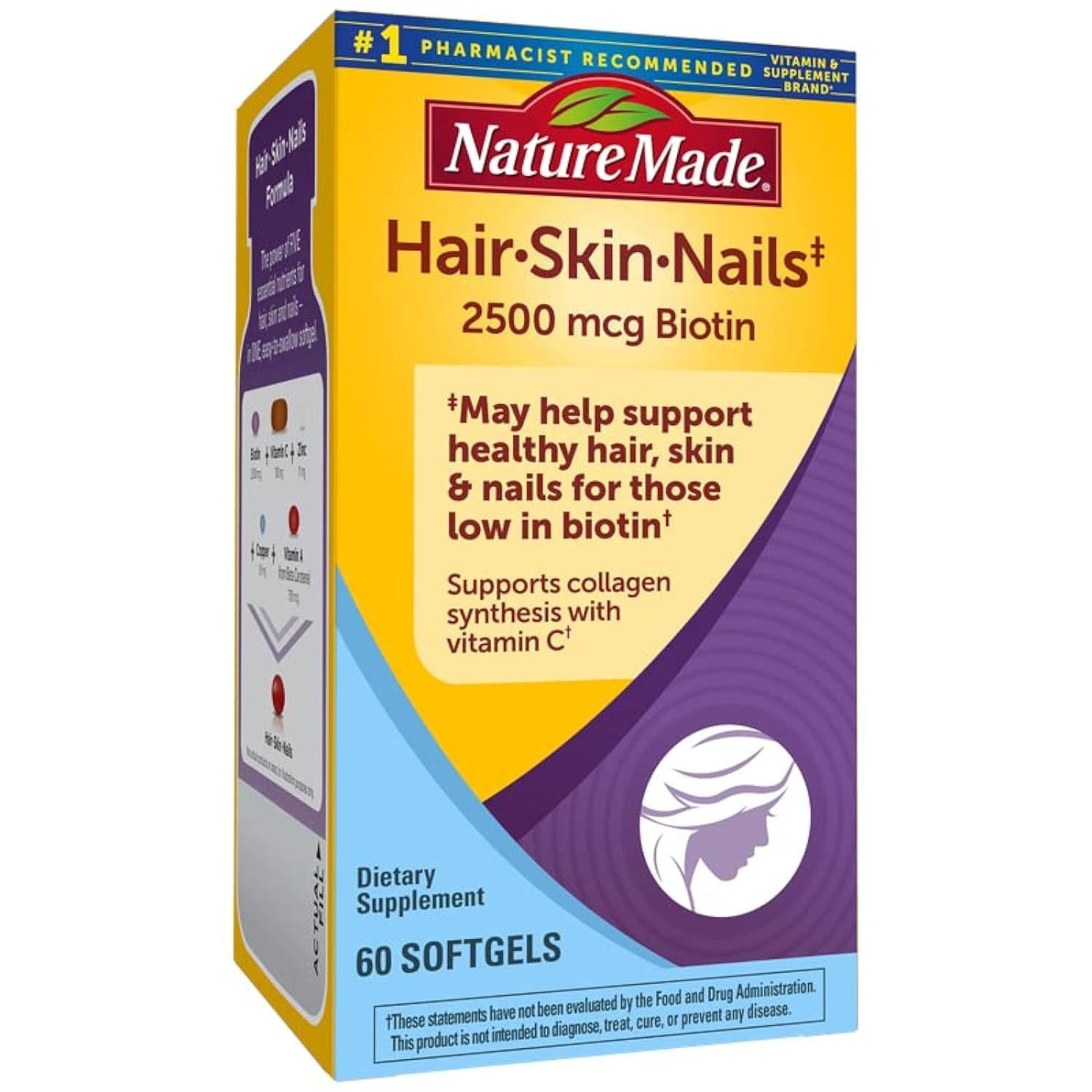 Nature Made Hair, Skin And Nails With Biotin 2500 Mcg Softgels