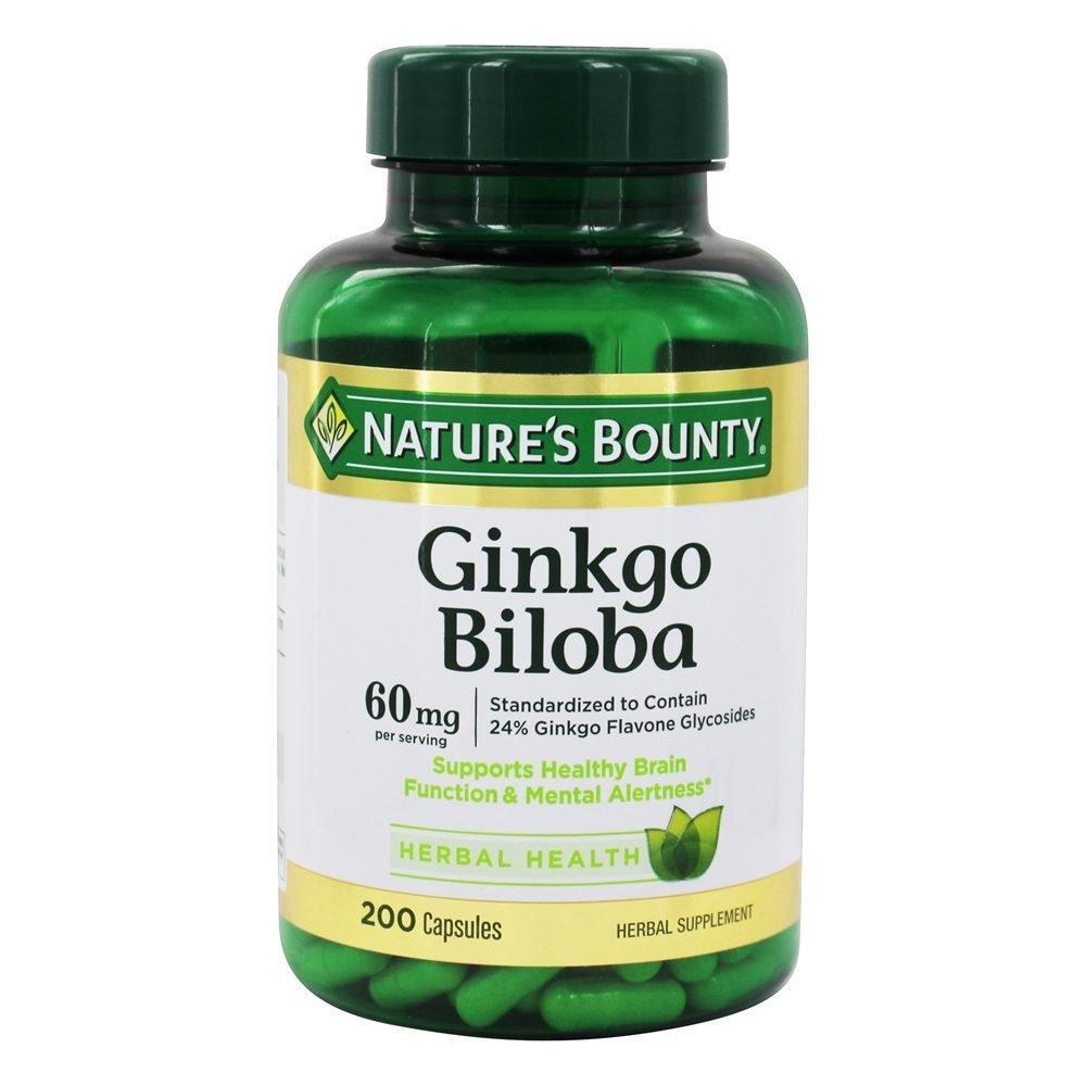 Nature's Bounty Ginkgo Biloba, 60 Mg, Capsules