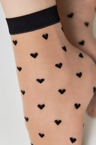 Socks Conte Fantasy - Hearts Pattern - By Baano