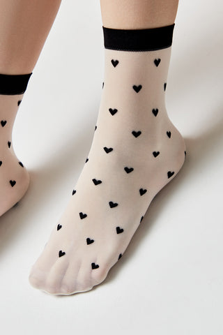 Socks Conte Fantasy - Hearts Pattern - By Baano