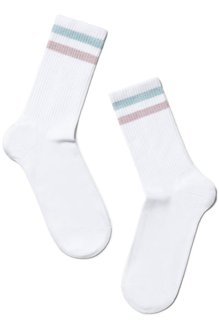 Conte Cotton Long Socks Active 157 - Lurex Stripes - By Baano