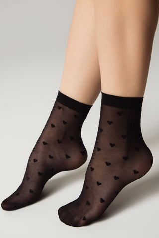 Socks Conte Fantasy - Hearts Pattern - By Baano
