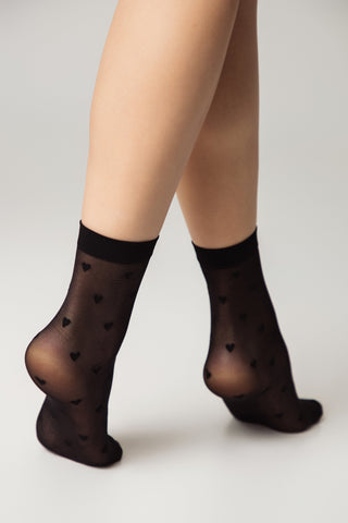 Socks Conte Fantasy - Hearts Pattern - By Baano