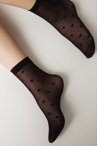 Socks Conte Fantasy - Hearts Pattern - By Baano