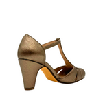 Mulberry Metallic T-Strap Heels