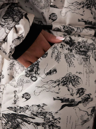 Monochrome Jacquard Down Fill Coat - By Baano