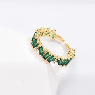 EMERALD BAGUETTE RING (ADJUSTABLE)