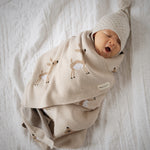 Whimsy Collection - Luxury 100% Cotton Knit Swaddle Baby Blanket - By Baano