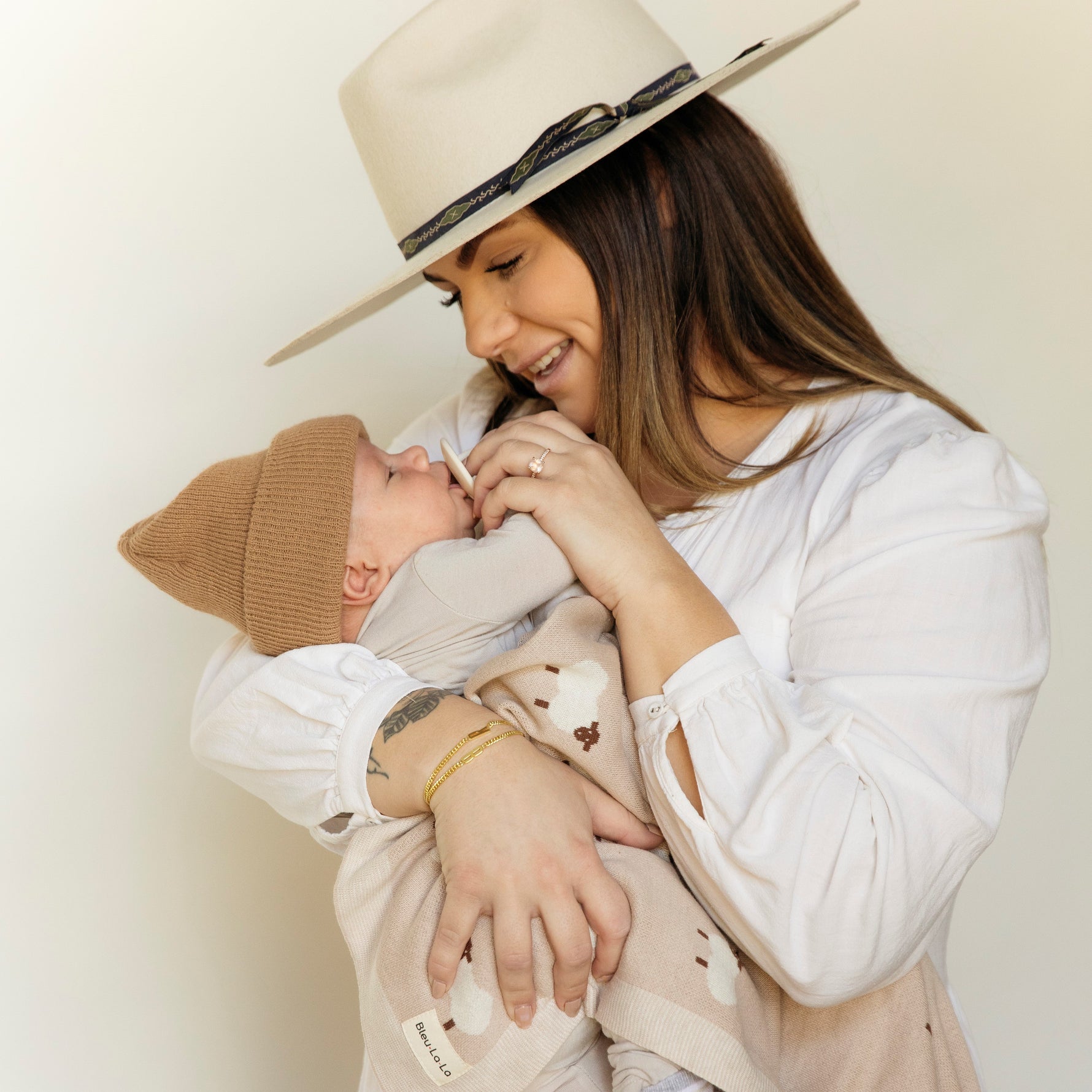 Whimsy Collection - Luxury 100% Cotton Knit Swaddle Baby Blanket - By Baano