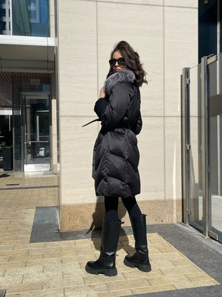 Amandine Genuine Silver Fox Down Parka - By Baano