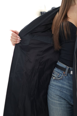 Genuine Fur Trim Down Fill Coat - By Baano
