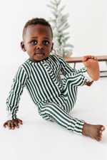 Green Stripes | ZIP ROMPER - By Baano