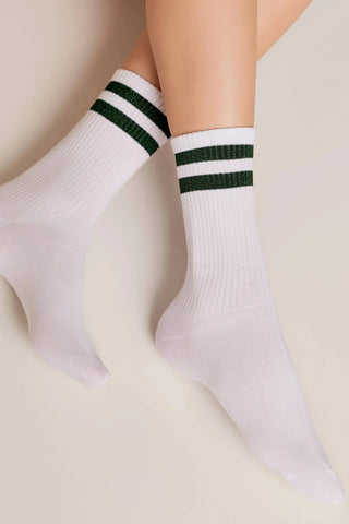 Conte Cotton Long Socks Active 157 - Lurex Stripes - By Baano