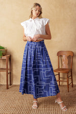 LEAVES OF TOMORROW WOVEN MIDI SKIRT - By Baano