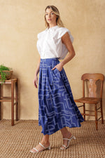 LEAVES OF TOMORROW WOVEN MIDI SKIRT - By Baano