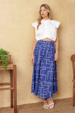 LEAVES OF TOMORROW WOVEN MIDI SKIRT - By Baano
