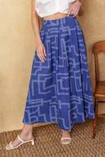LEAVES OF TOMORROW WOVEN MIDI SKIRT - By Baano