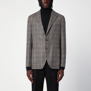 Single-breasted Jacket With Wool Vichy Pattern