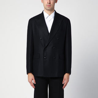 Black Wool And Cashmere Double-breasted Jacket