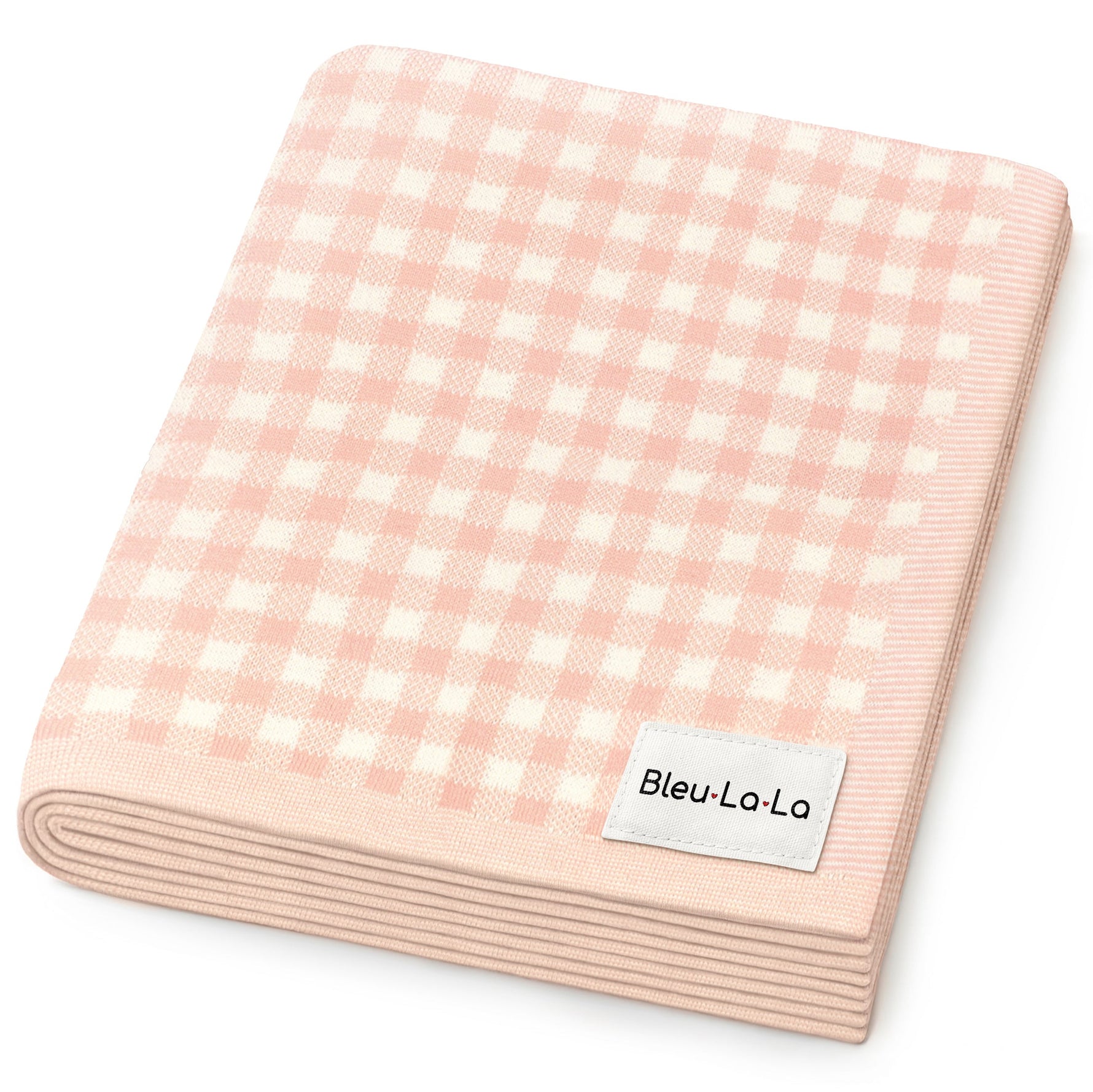 Checkered Knit Baby Blanket - By Baano