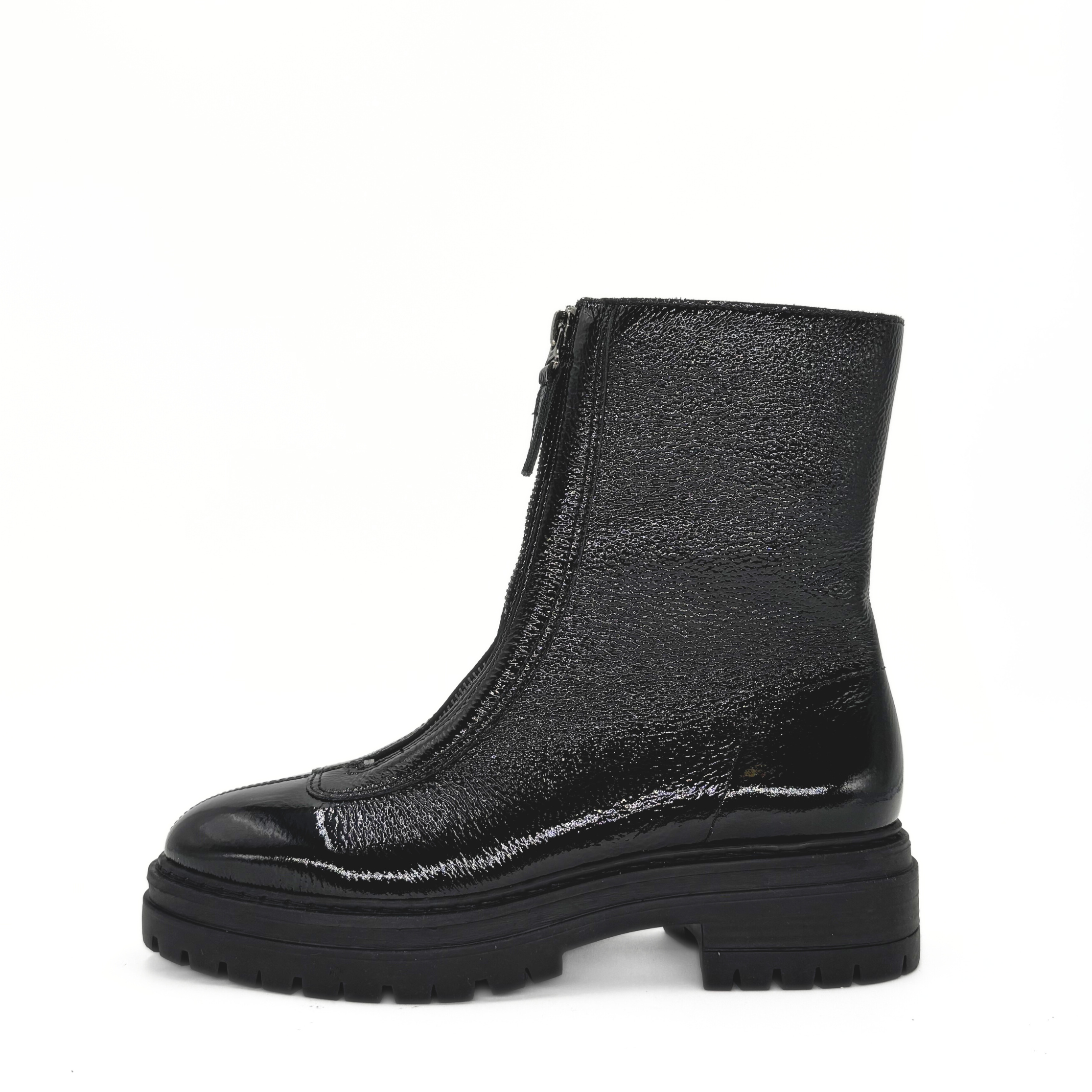 Zorro Patent Leather Booties Chelsea Crew