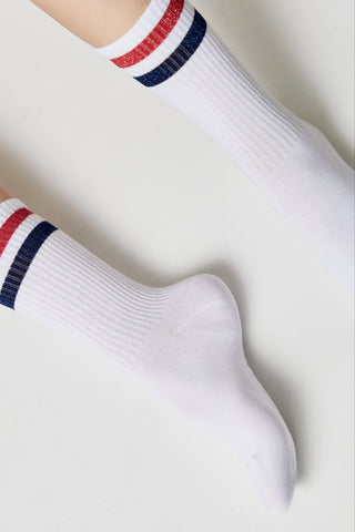 Conte Cotton Long Socks Active 157 - Lurex Stripes - By Baano