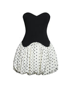 Dahliana Polka Dot Bubble Hem Corset Mini Dress Miss Circle