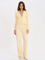 Quinne Butter Yellow Slim-fit Blazer Miss Circle
