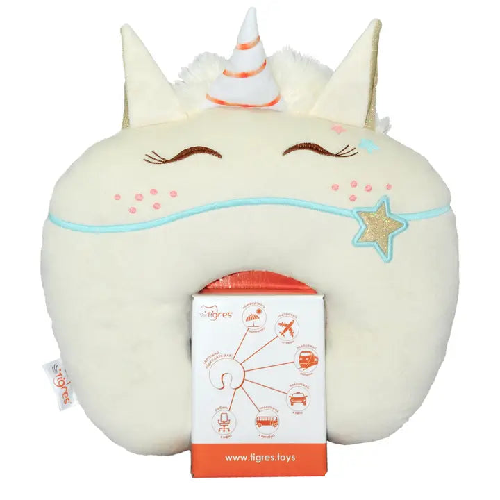 Unicorn "Lilu", kid's travel pillow by Tigres
