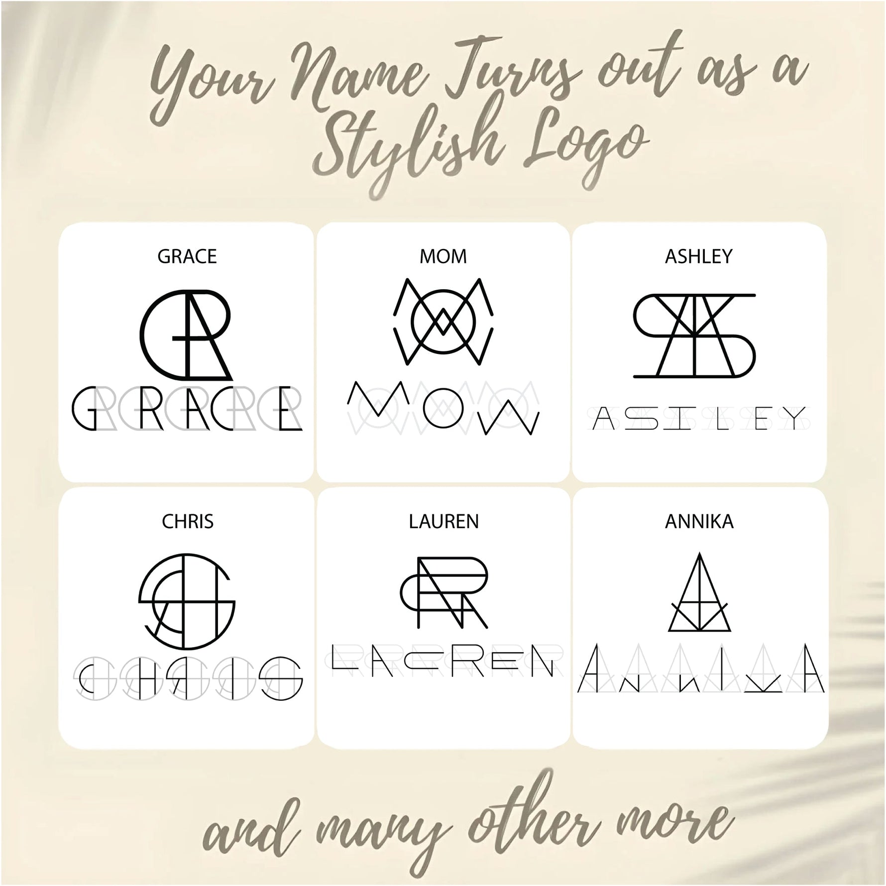 Unique Name Logo Necklace, One of a Kind Gift