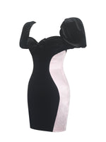 Nova Black Contoured Sweetheart Puff Sleeve Mini Dress Miss Circle