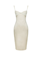 Gracie Butter Yellow Ruched Satin Midi Dress Miss Circle