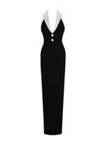 Raelyn Black and White Business Casual Maxi Dress Miss Circle